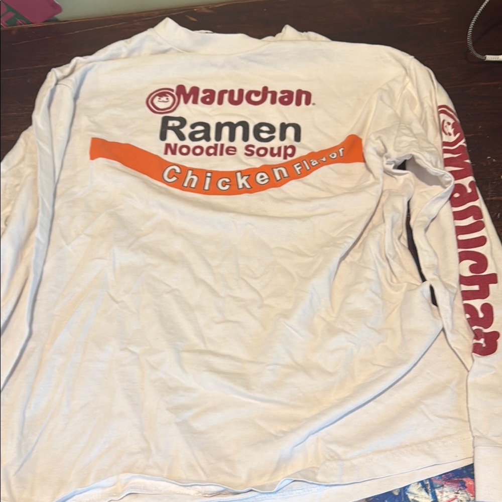 White Maruchan Ramen Long Sleeve Shirt